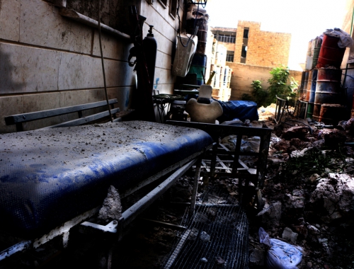 les restes d'un hôpital touché à Alep-Est © Ghait Yagout Al-Murjan. Alep, 2016.