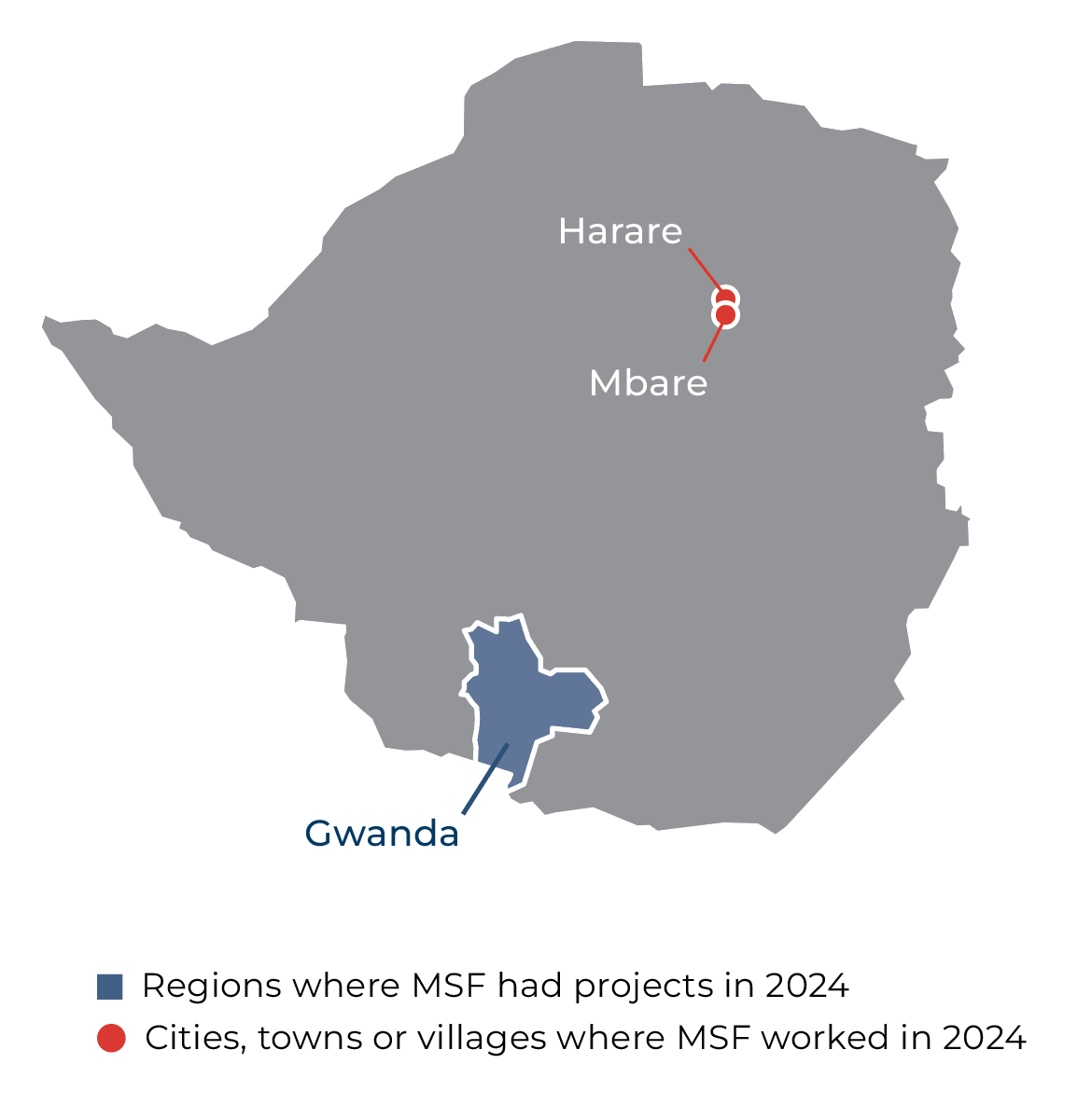 msf activity map Zimbabwe