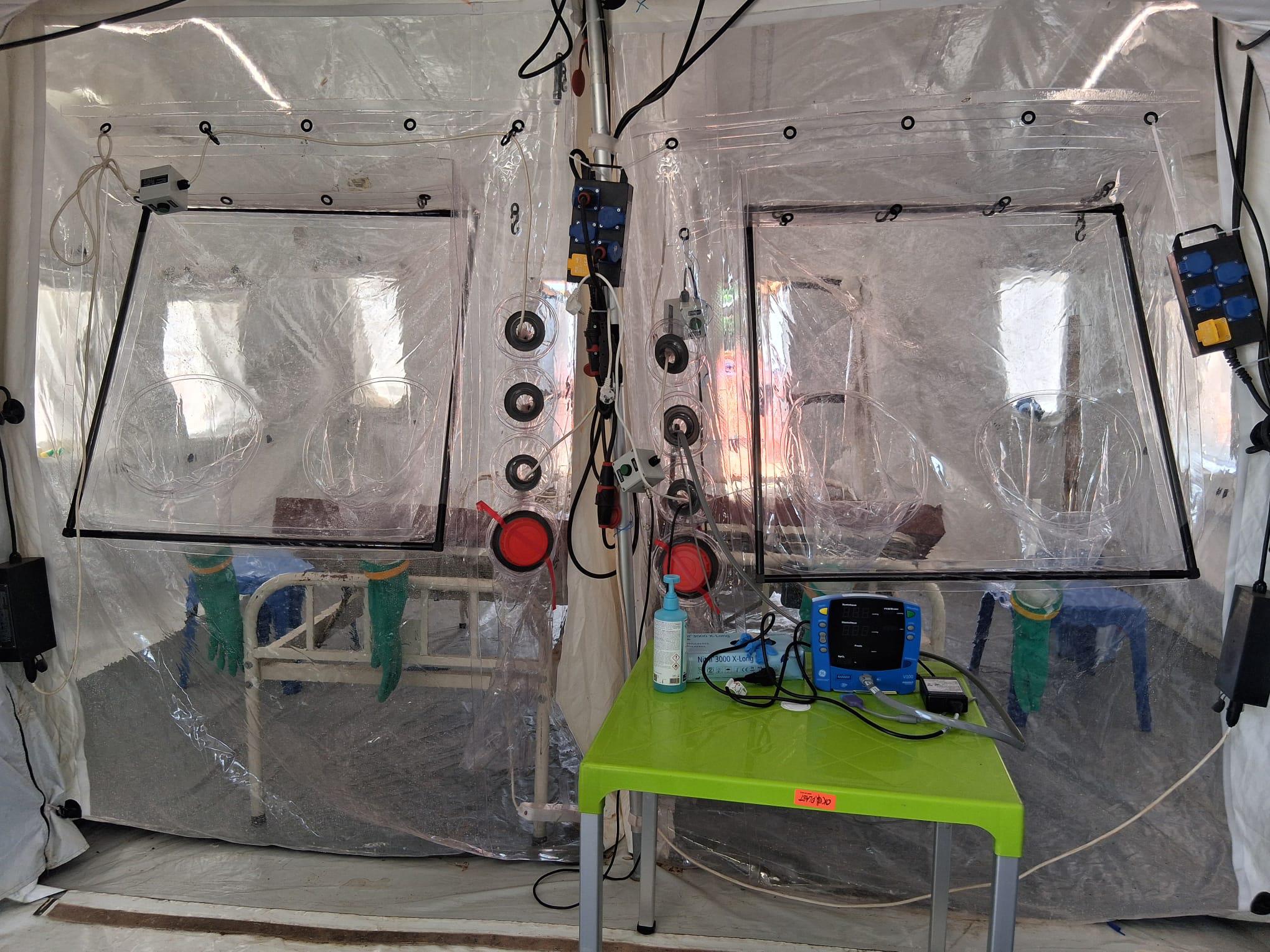 View of the intensive care room