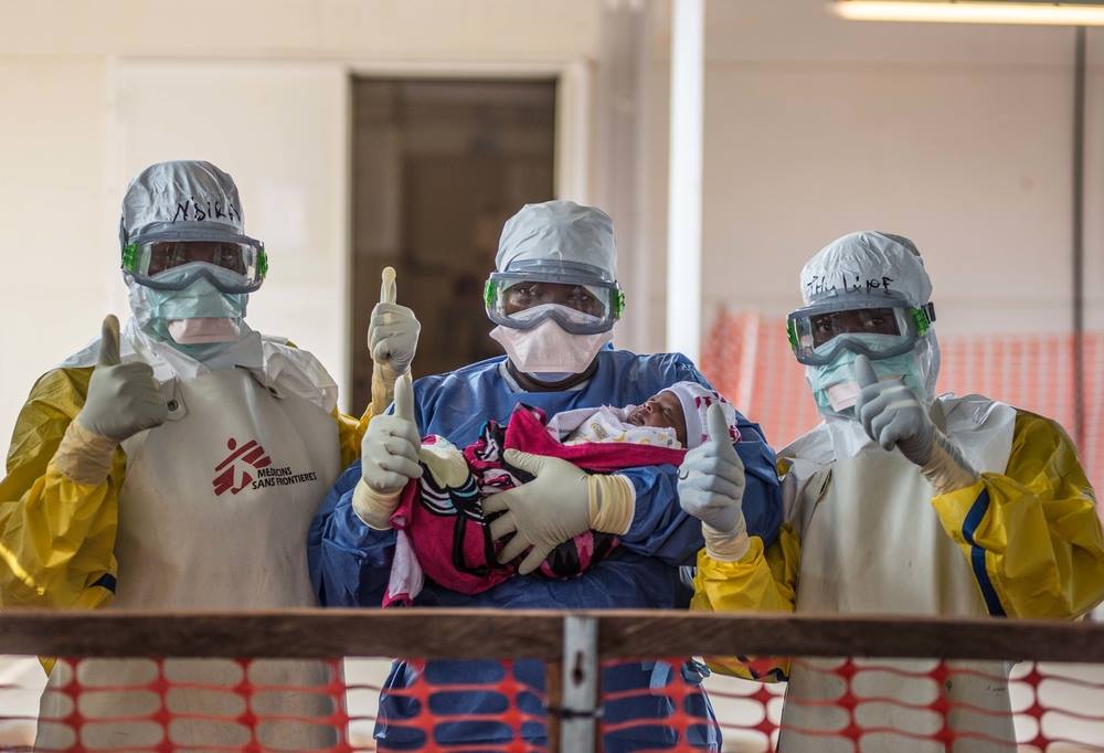 Nubia in de ebolakliniek van Artsen Zonder Grenzen in Conakry © Tommy Trenchard