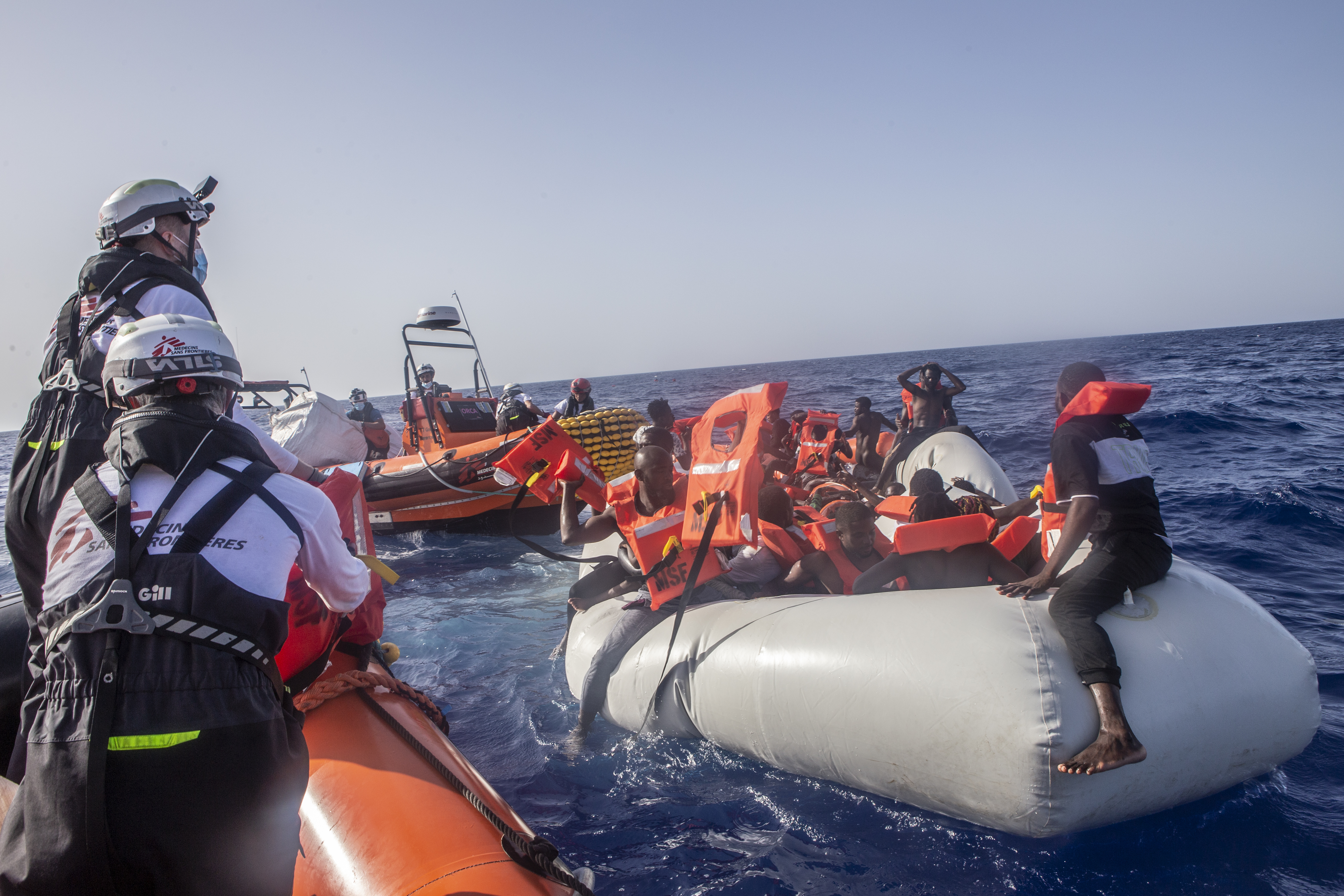 Dans L'équipe MSF a secouru 71 personnes vers Malte. © Anna Pantelia/MSF