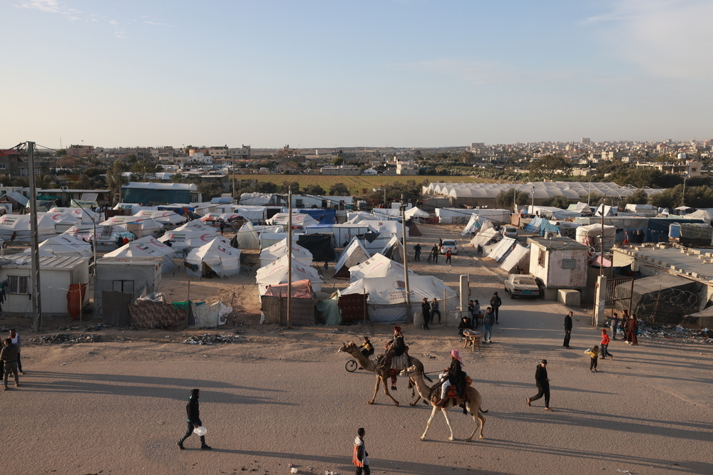 Vluchtelingenkamp bij Rafah