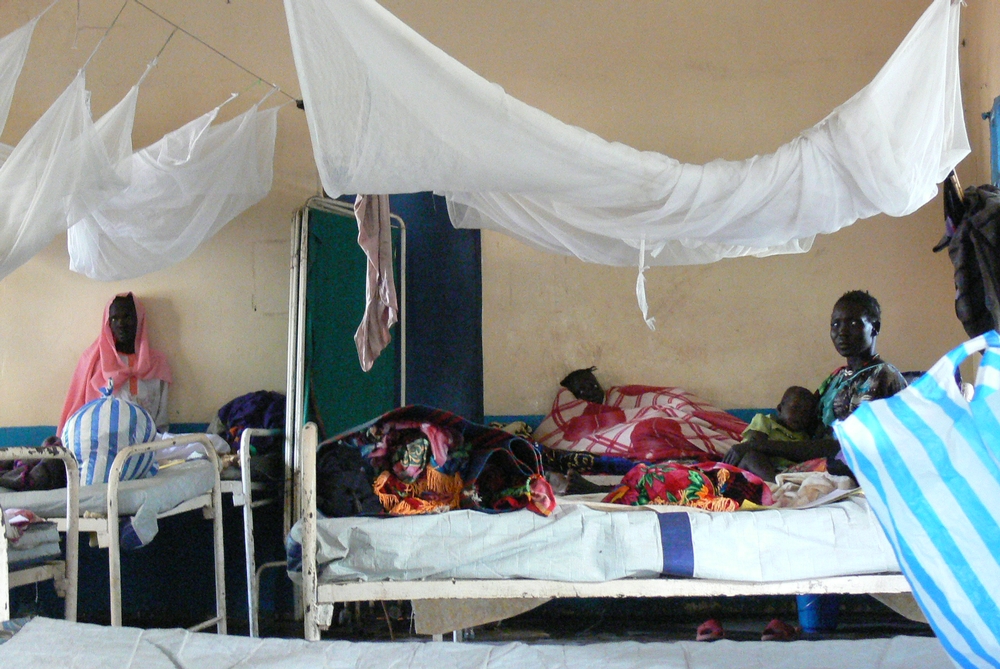 Hôpital de MSF à Leer, au Soudan du Sud. Thok Johnson a travaillé ici pendant trois ans. © Svenja Kuehnel, février 2008