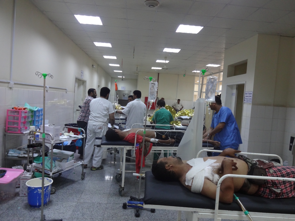 De chirurgische post in Aden, in Jemen