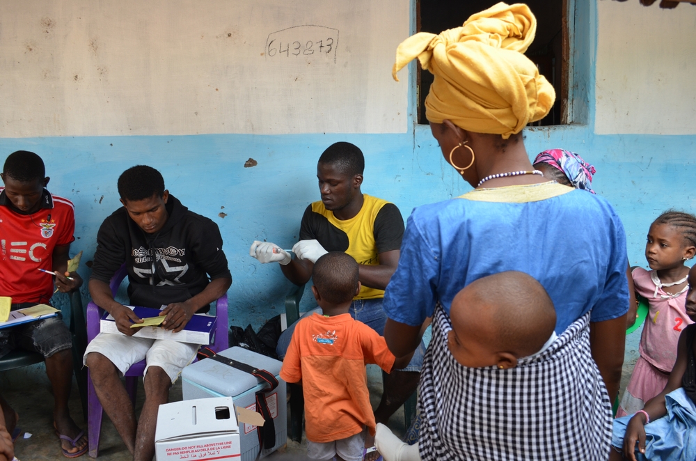 In Bafata in het oosten van Guinea-Bissau werden 28.500 kinderen gevaccineerd tegen mazelen. ©AZG