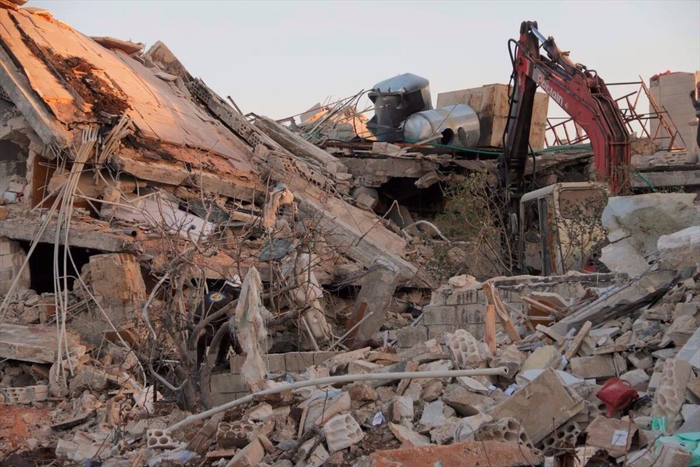 L'hôpital d'Idlib après sa destruction en Syrie.