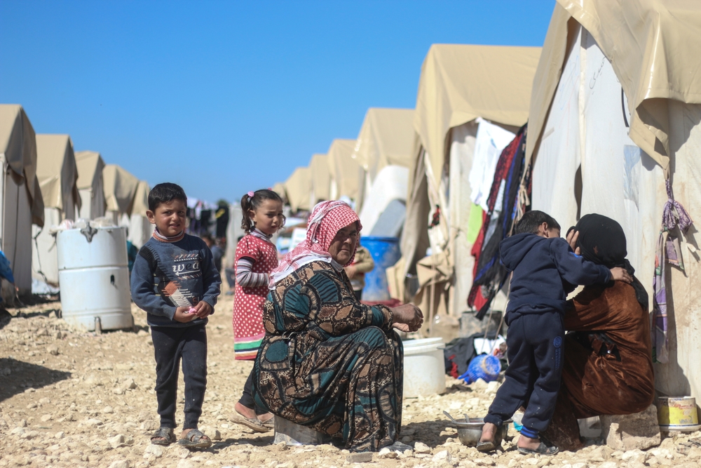 Des personnes déplacées dans le district d'Azaz en Syrie © Mahmoud Abdel-rahman/MSF
