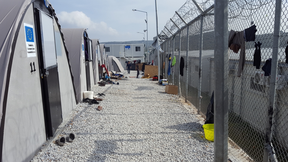Le camp de Moria sur l'ile de Lesbos en juin 2017