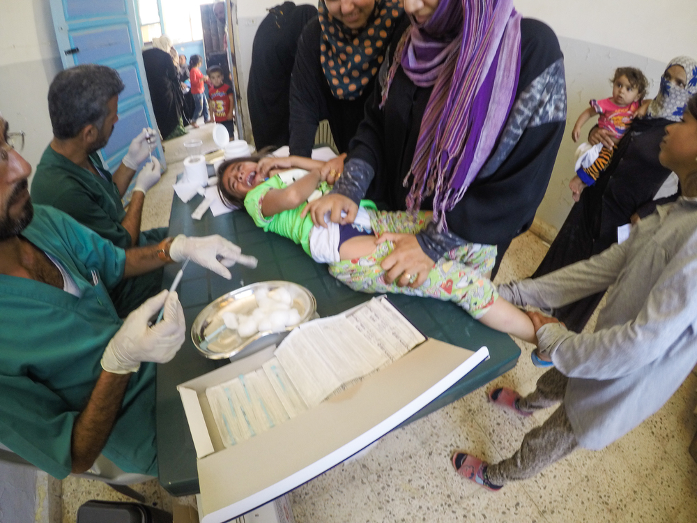 MSF tente de vacciner les enfants originaires de Raqqa 