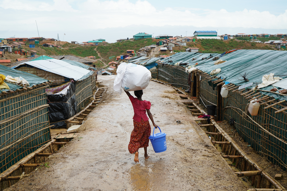 In Cox's Bazar leven ongeveer 1 miljoen mensen in overbevolkte vluchtelingenkampen. De levensomstandheden zijn er onmenselijk. © Kate Geraghty, juli 2018. 