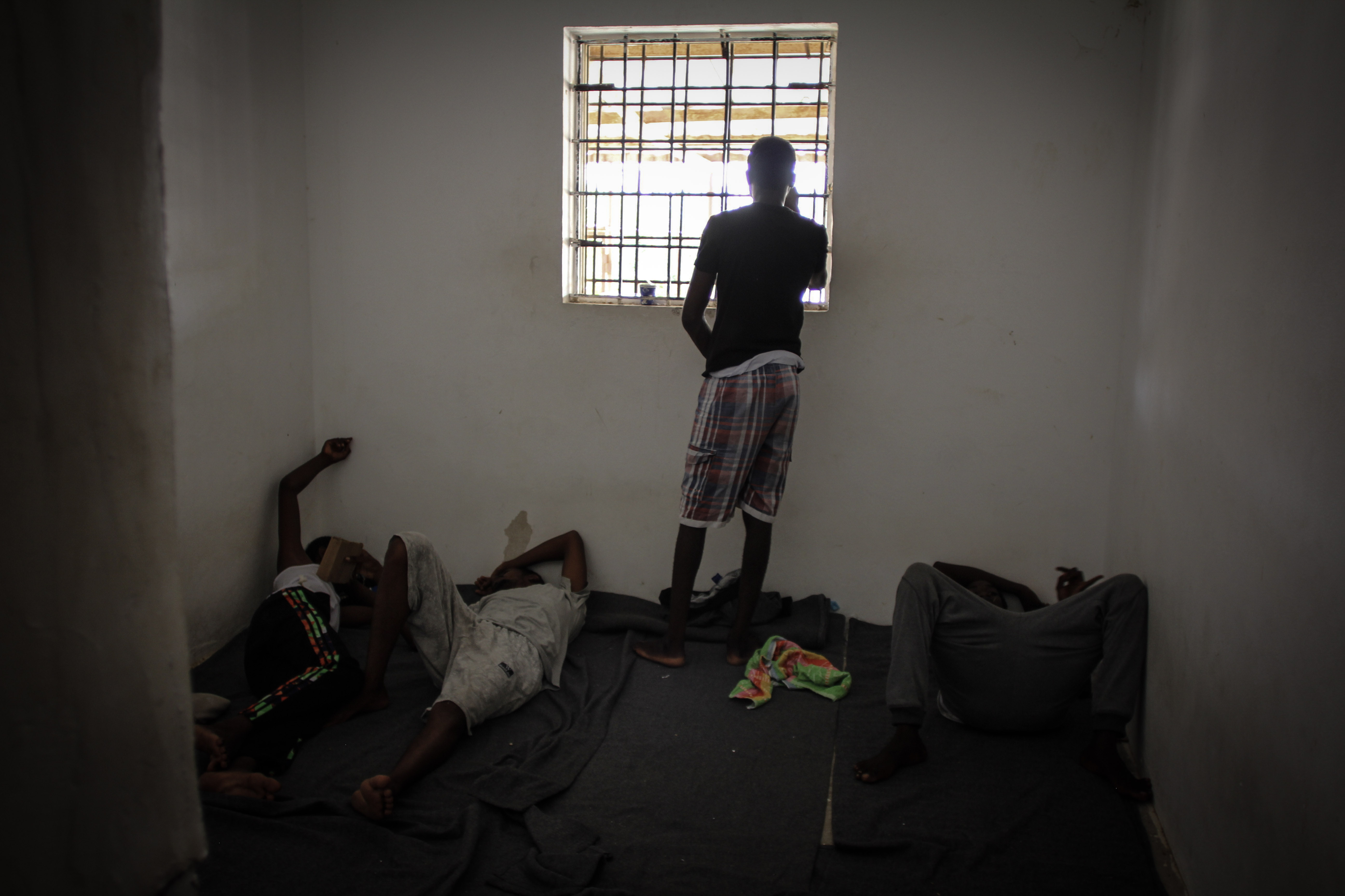 Un homme dans un centre de détention en Libye. © Sara Creta, septembre 2018