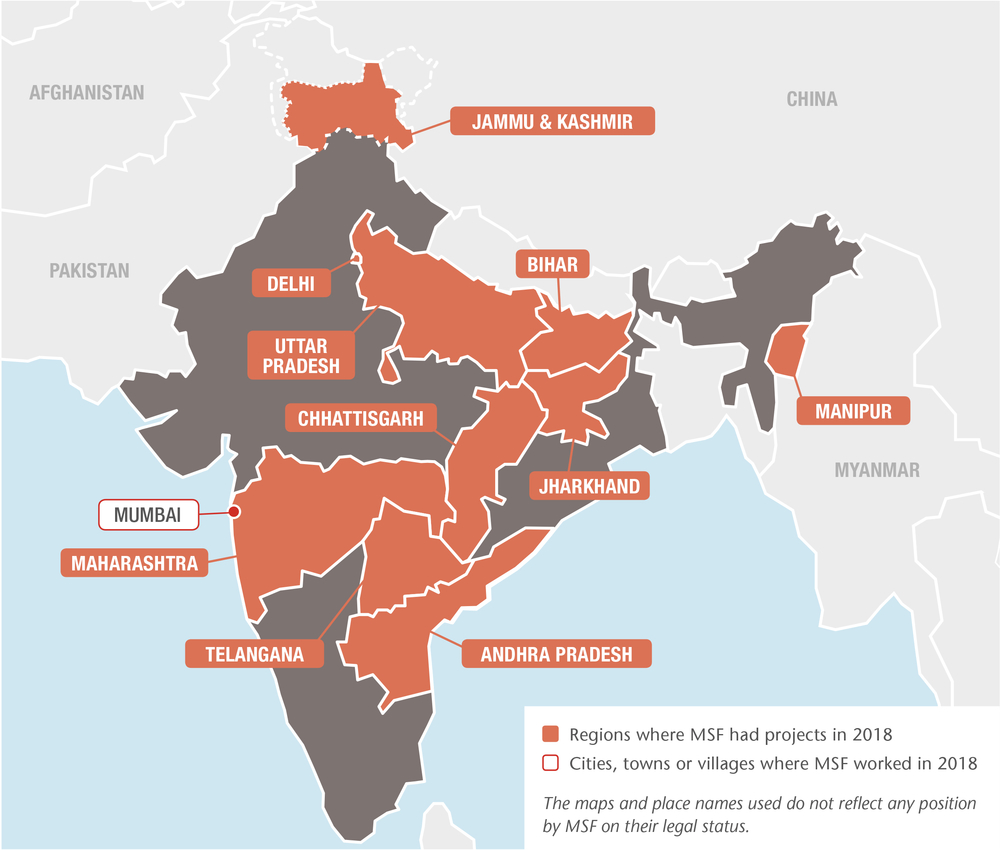 Projets de MSF en Inde