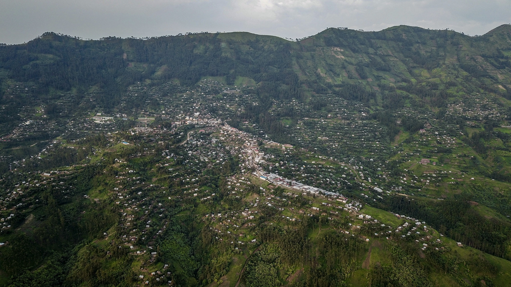 Vue aérienne du Nord-Kivu