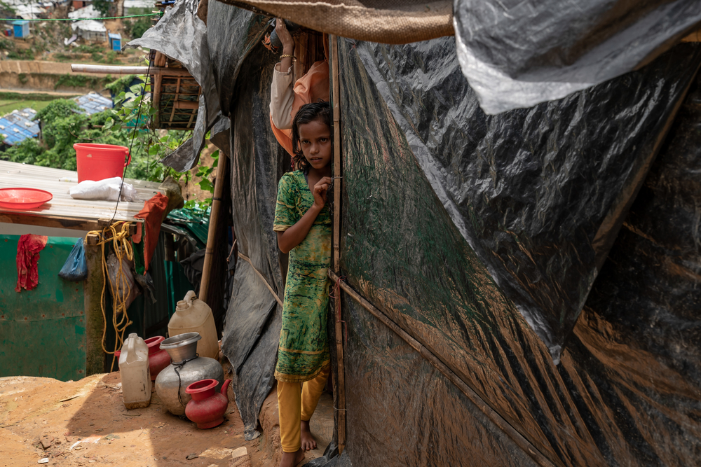 Une petite fille Rohingya au Bangladesh