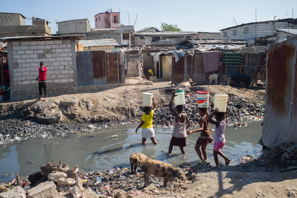 Martissant, een arme buurt nabij de hoofdstad Port-au-Prince © Corentin Fohlen