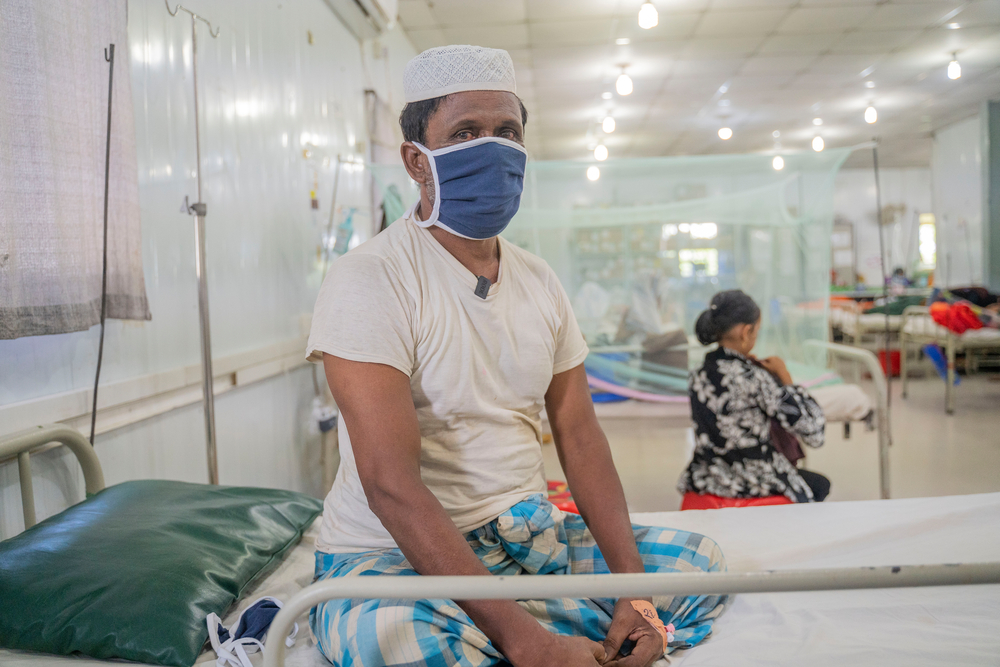 Hashimullah werd opgenomen in het ziekenhuis van AZG in Kutupalong met een hartstoornis
