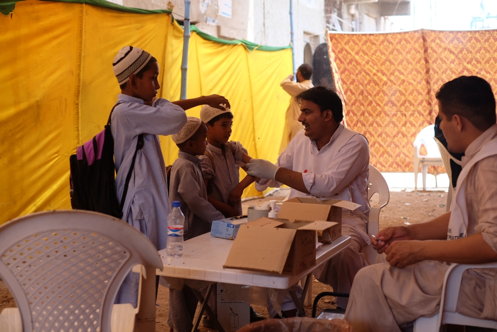 Au printemps 2015, Médecins Sans Frontières a vacciné plus de 30.000 enfants dans le bidonville de la ville portuaire pakistanaise de Karachi © Husni Mubarak Zainal/MSF. Pakistan, 2015.