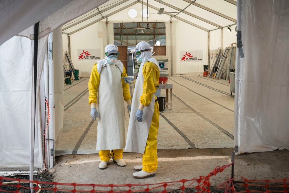 Op 17 januari waren er voor het eerst geen patiënten opgenomen in het ebolabehandelcentrum ELWA 3 van Artsen zonder Grenzen in Monrovia, Liberia. Momenteel zijn er twee mensen opgenomen. © Yann Libessart/MSF