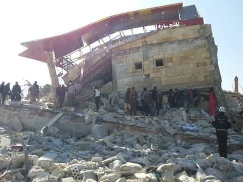 Het ziekenhuis in Idlib werd volledig verwoest door een aanval. ©AZG