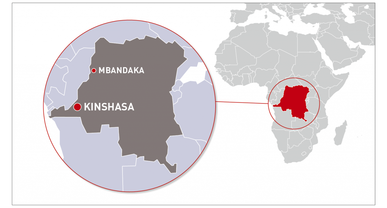 Carte Mbandaka