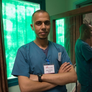 Zaher, verpleger voor AZG © Laurie Bonnaud/AZG. Gaza, mei 2018.
