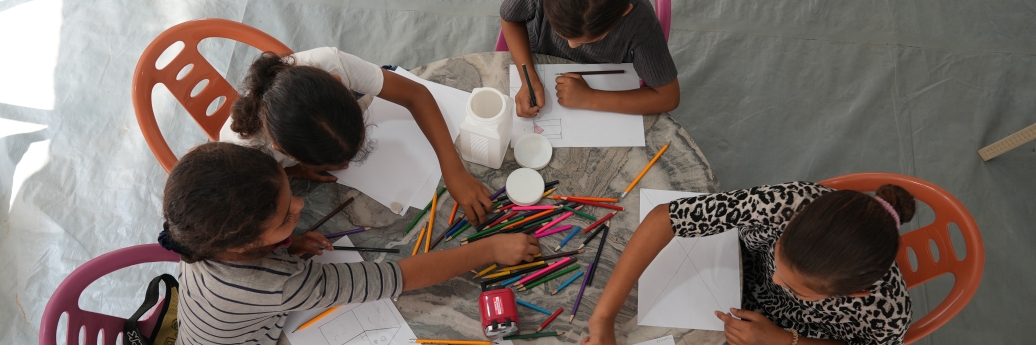 santé mentale des enfants à Gaza. 