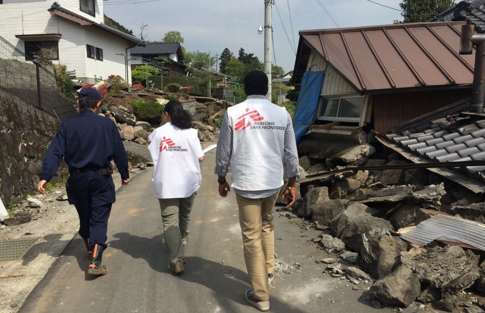 Une équipe de MSF au Japon après le tremblement de terre du 14 avril 2016