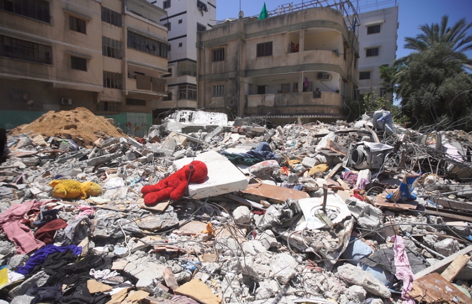 In augustus werden delen van Gaza opnieuw gebombardeerd door het Israëlische leger