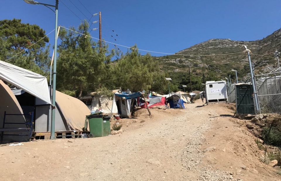 Un camp de réfugiés à Samos, Grèce.