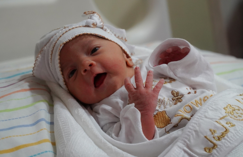 Un nouveau-né de la maternité de Nablus, à Mossoul © MSF/ Maya Abu Ata. Août 2019.