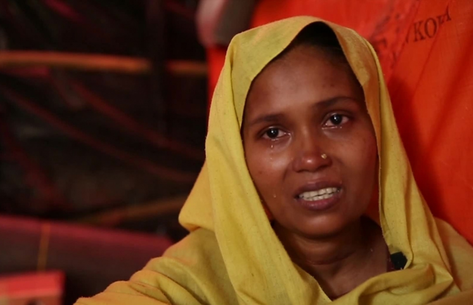 Rashida getuigt over een moordpartij waar ze aan ontsnapte in Myanmar.