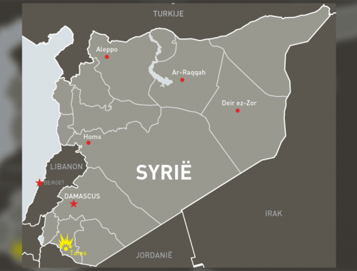 kaart van syrie met tafas