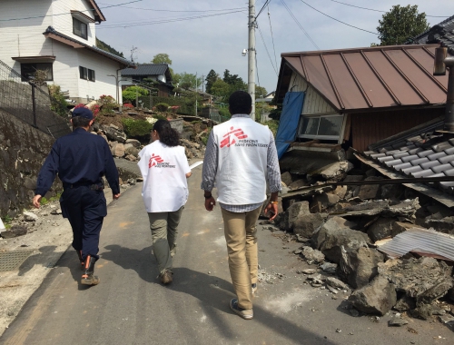 Une équipe de MSF au Japon après le tremblement de terre du 14 avril 2016