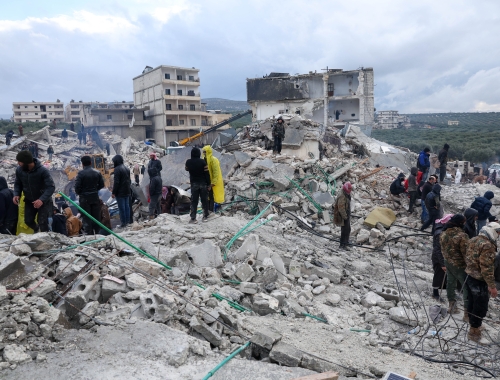 De aardbeving in Turkije en Syrië