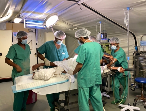 chirurgisch veldhospitaal in Mokka, Jemen