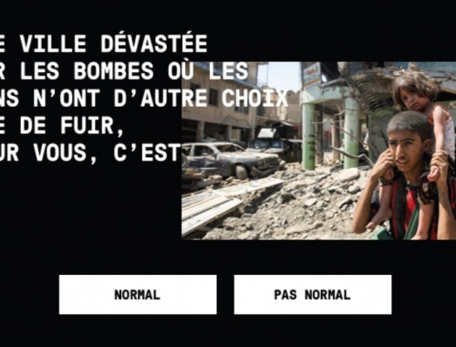 Screenshot du quiz indifférence