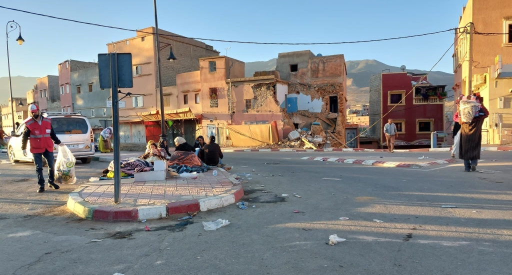 photos des évaluations en cours à Amizmiz et Taharat, dans le centre du Maroc