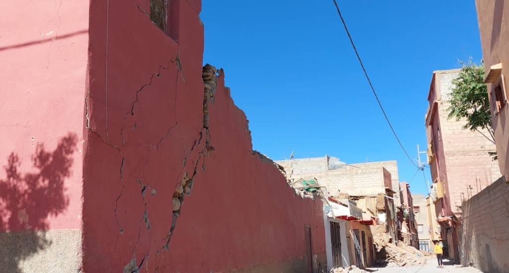 photos des évaluations en cours à Amizmiz et Taharat, dans le centre du Maroc