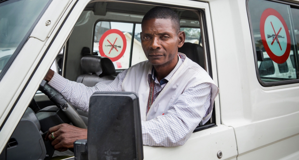 Jean-Rene is chauffeur en werkt sinds 2009 voor AZG in Kinshasa. © Dieter Telemans