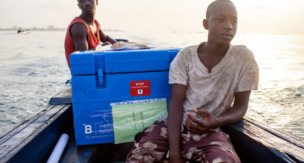 MSF vaccine contre la rougeole à Conakry, Guinée