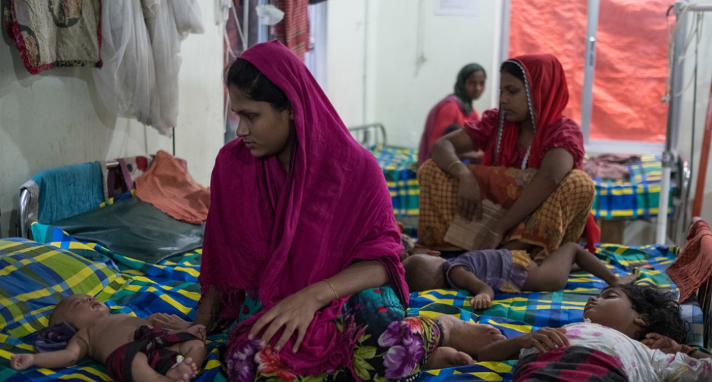 Crise des Rohingyas: clinique MSF à Kutupalong.
