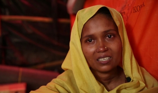 Rashida getuigt over een moordpartij waar ze aan ontsnapte in Myanmar.
